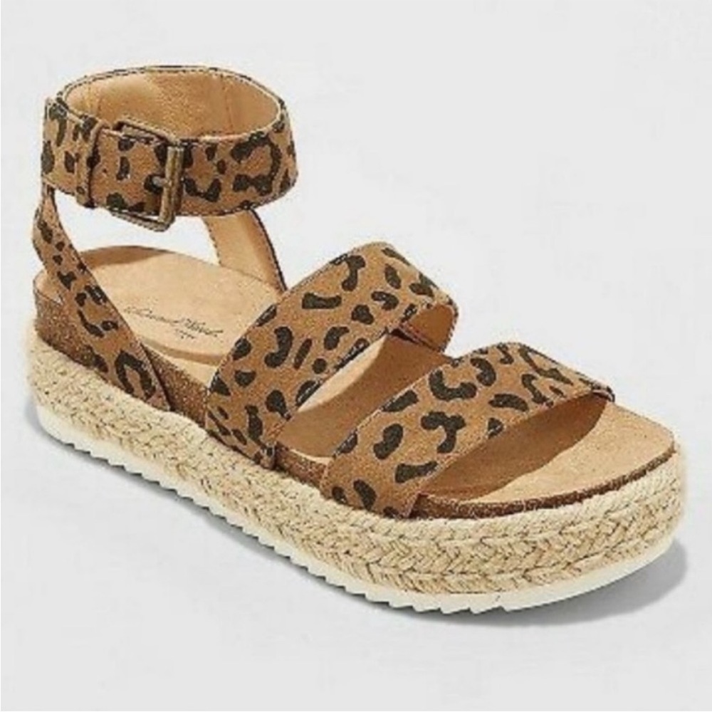 UNIVERSAL THREAD NWT Agnes Leopard Platform Sandals size 11